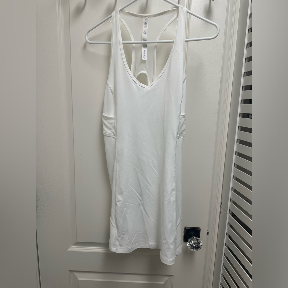 Lululemon White Tennis Pickleball Athletic Dress SZ 10 Flowy and Flattering